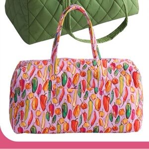 🌶️ NWT Vera Bradley Large Travel Duffel Bag in Ultralight Spice it Up Pattern